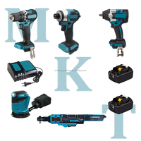 Kit combiné d'outils électriques sans fil 18V, visseuse à chocs, clé à chocs, 2 batteries au lithium, chargeur rapide pour le travail du bois, la réparation automobile