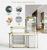 Vitrines de présentation de bijoux en or sur mesure Sundo avec verre trempé et vitrine de présentation de bijoux haut de gamme pour boutique de détail