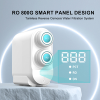 Système de purification d'eau par osmose inverse sans réservoir Nobana, nouveau, électrique, domestique, 800 GPD, sous évier, avec élément filtrant, en plastique