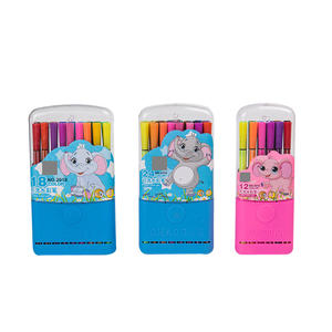 Marqueur lavable non toxique 12 18 24 couleurs Dessin Graffiti Stylo aquarelle en plastique avec logo personnalisé - Product Image 2