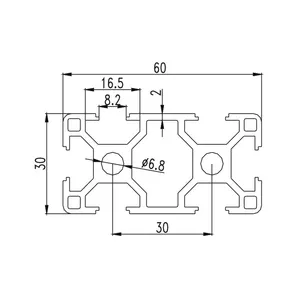 Shanghai Custom Precision Aluminium Extrusion 3060 Profiles CNC Machining Brushed Extruded Profiles Cutting Welding Bending