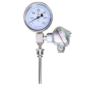 WSSP411 เทอร์โมมิเตอร์แบบไบเมทัลลิกแบบรีโมทพร้อมเอาต์พุต PT100 และเครื่องวัดอุณหภูมิแบบแสดงผลในตัว 4-20 พร้อมจอแสดงผล WTYY1021 - Product Image 2