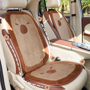 Kapibala Car Seat Cushion Plush Winter Warmth Cartoon Design For Four Seasons Use - Product Image 1