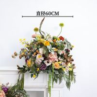 Ensemble d'arrangements floraux en soie, boule de fleurs artificielles, fleurs pour allée, chemin de table, décoration de scène de mariage
