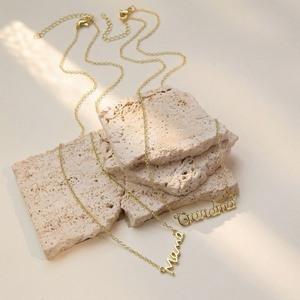 Collar de Joyería Personalizado a la Moda para el Día de la Madre, Collar con Colgante de la Serie Mamá/Abuela en Cobre Chapado en Oro, Popular - Product Image 3