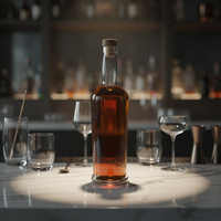 Bouteille à liqueur en verre clair de haute qualité avec logo personnalisé, classique, 700 ml, 750 ml, avec bouchon en liège pour whisky, brandy, vodka