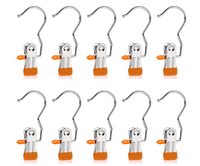Clips de suspension pour bottes colorés 10 pièces - Clips simples en métal Kindome, crochets de lavage pour le séchage et l'organisation des vêtements Kindome