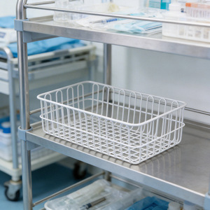 Multifunctional, high-quality, portable <b>wire</b> <b>basket</b> for storing items; factory direct sales of monitor trolley <b>baskets</b>. - Product Image 3