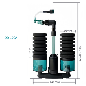 Qanvee USB 전기 수족관 물고기 탱크 필터 스폰지 (물 공기 펌프 포함) 생화학 스폰지 교체 DD-100A DD-200A - Product Image 6
