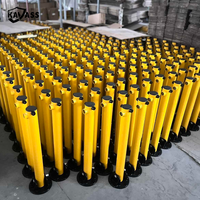 KAVASS Borne de stationnement pliable en acier jaune avec serrure pour les allées des Émirats arabes unis