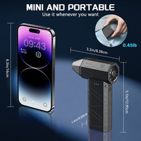 Ventilateur Souffleur Turbo Compact Mini Dernière Génération 5000 mAh Haute Vitesse Dépoussiéreur d'Air Électrique Sans Fil Moteur Brushless DIY Maison
