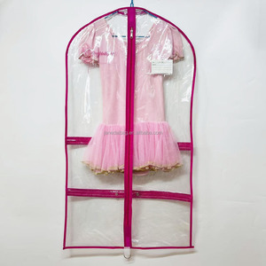 46x70cm Hot Pink Trim Clear PVC Traje de baile Bolsa de ropa - Product Image 5