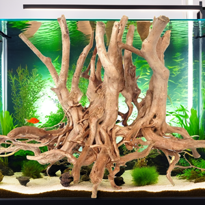 Kunstmatige Bonsai <span class=keywords><strong>Driftwood</strong></span> Boomdecoratie, Grote Regenwoud-stijl Aquarium Ornament met Plastic Verpakking voor Reptielengebied - Product Image 4