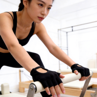 Gants unisexes en coton à cinq doigts, antidérapants, pour yoga, pilates, cyclisme, randonnée, pêche, musculation