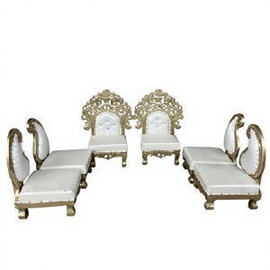 Nuevo estilo de boda Mandap sillas fabricante elegante boda Mandap sillas de madera conjunto de diseñador estilo Paisley Mandap silla conjunto - Product Image 1