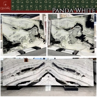 Dalles de marbre blanc Panda GOLDKING, grand format premium pour sols, murs et comptoirs de luxe, découpe sur mesure, fourniture pour projets