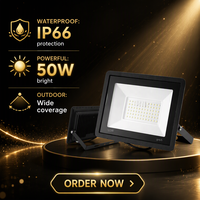 Projecteur LED ultra-lumineux 50W IP66 étanche en forme de pomme pour extérieur, large plage de tension, pour jardin et aménagement paysager