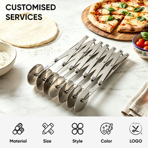 ที่ตัดแป้งสเตนเลสแบบปรับได้ 3 5 7 ล้อ สำหรับตัดพิซซ่าและทำขนมอบ - Product Image 2