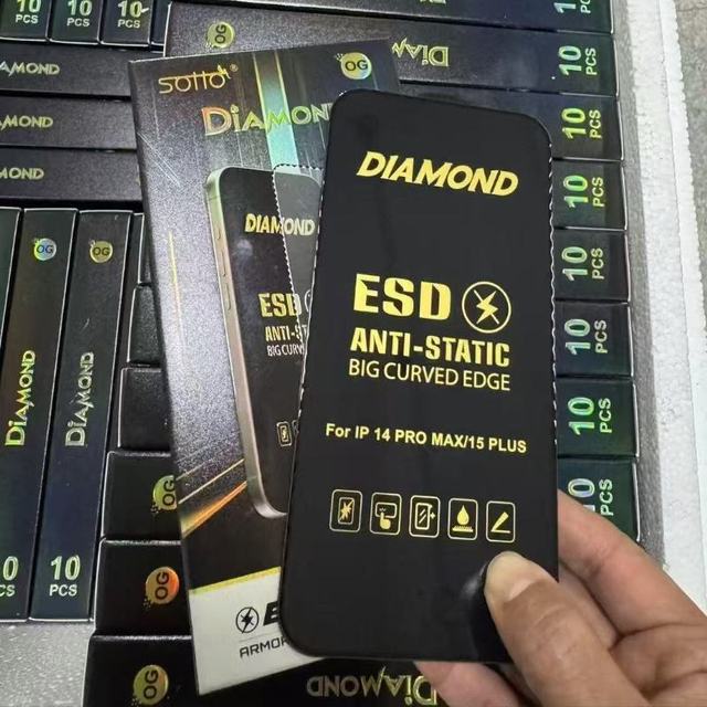 Mobile Phone Diamond Film Tempered Glass Screen Protector for Iphone 17 16 15 14 13 12 11 Pro Max Protective Film