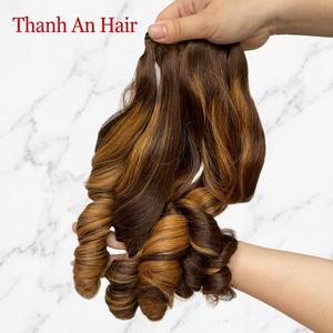 ผมต่อแบบเส้นผมมนุษย์ ราคาขายส่ง ผมดิบแบบหยิกเด้ง คุณภาพเยี่ยมแบบ Super double drawn - Product Image 1