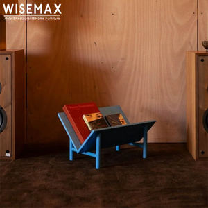 WISEMAX FURNITURE Salle d'étude moderne en bois <span class=keywords><strong>Petit</strong></span> porte-<span class=keywords><strong>CD</strong></span> pour magazines Rack Rangement Bibliothèque Bibliothèque pour la maison Hôtel Villa Bureau - Product Image 4
