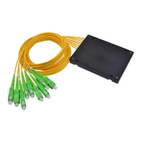 ABS Box FTTH 1x8 1x16 1x32 Passive Fiber Optical PLC Splitter with SC APC Connector