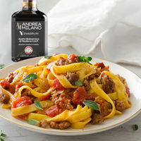 Vinaigre Balsamique Italien 250ml Liquide Fermenté Bouteille en Verre Andrea Milano Modena Certifié Halal 6% d'Acidité pour Condiments et Sauces