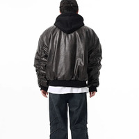 Veste bomber vintage japonaise de haute qualité, personnalisable, écologique, respirante, col roulé, fermeture éclair, 100% polyester