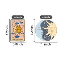 Pin Enamel Sun Moon Tarot Dua Model Bros Awan Bintang Langit Untuk Dekorasi Tas Ransel