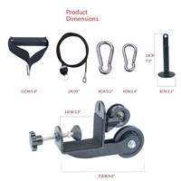 Machine professionnelle de musculation des avant-bras et des bras, en acier, de bureau, avec poulie et câble, multifonctionnelle, portable