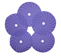 Disque de papier abrasif OEM 5 pouces 125 mm, disque de ponçage à base de papier avec plusieurs trous, papier abrasif violet, crochet et boucle 3M737/FESTOOL/MIRKA