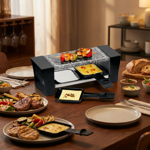 Grill <span class=keywords><strong>Raclette</strong></span> Multifonctionnel avec Plaque en Pierre Chaude, Machine à Griller Électrique de Table pour Usage Domestique - Product Image 1