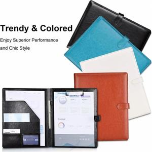 Custom Business Office Document Clip PU Leather Contract Book Clip <b>A4</b> <b>File</b> Folder - Product Image 3