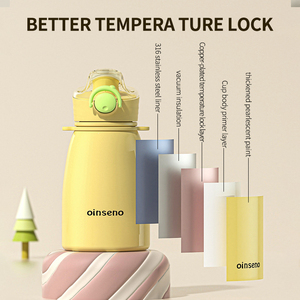 Botella de agua para niños con aislamiento de acero inoxidable de 500ml con pajita y correas dobles para los hombros, perfecta para la escuela y las aventuras al aire libre - Product Image 5