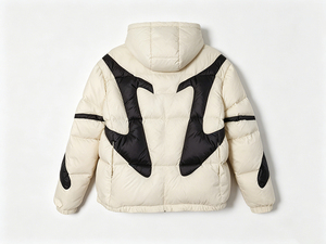 Custom <strong>Men's</strong> Color Block <strong>Puffer</strong> <strong>Jacket</strong> Hooded Quilted Padded Coat Warm Insulated Windproof Breathable Winter Streetwear Casual - Product Image 3