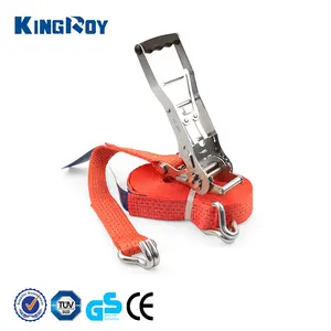 5tons 2 heavy duty lashing automatic ratchet tie down strap 50mm with ratchet tensioner