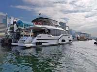 Bateau à voile à double pont de conception personnalisée, yacht de haute qualité, bateau de luxe fabriqué en Chine