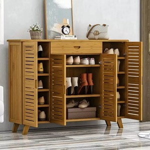 ארון נעליים גדול ועמיד מעץ במבוק טבעי מלא - Product Image 2