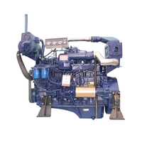 Moteur diesel marin Weifang Ricardo 120 kW à démarrage électrique, 4 temps, multicylindre, refroidi par eau, pour bateau, pompe à eau de mer