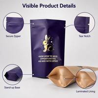 Sachets Doypack Mylar à fermeture éclair pour la vente en gros de craquelins aux graines de lin et de noix de cajou, emballage alimentaire refermable