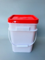 Seau en plastique personnalisé de 15 L avec couvercle et poignée, résistant à l'eau, pour l'agriculture, seau à peinture en PP