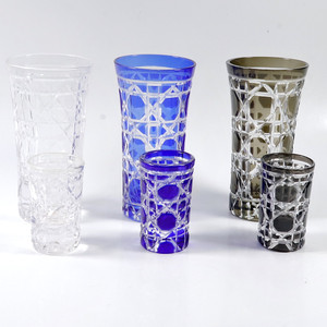 Vaso de whisky Edo Kiriko cortado a mano de fábrica, estilo japonés, vaso de chupito delgado, juego de vasos de bar con revestimiento de color para bebidas frías - Product Image 2