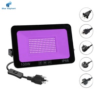 Projecteur LED UV 50W à lumière noire 365nm 395nm, étanche IP66 pour extérieur, DJ, discothèque, paysage - Vente chaude