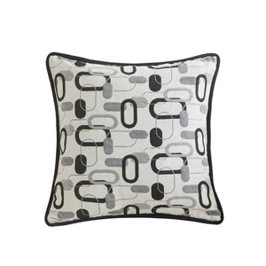 Diskon besar sarung bantal sofa hitam dan putih untuk bantal ruang tamu dekorasi hotel bantal makan