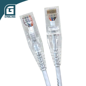 Gcabling vượt qua <span class=keywords><strong>Fluke</strong></span> thử nghiệm LSZH 3m cat6A UTP trắng thông qua-tường Slim vá dây 28 AWG từ Trung Quốc - Product Image 6