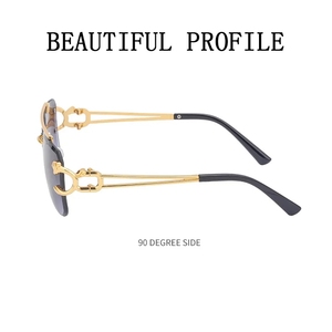 Nouveau rétro lunettes De soleil sans monture pour hommes Steampunk lunettes De soleil femmes Punk mode lunettes Vintage nuances Gafas De Sol soleil - Product Image 5