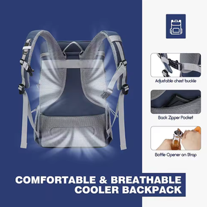 Sac à dos isotherme réutilisable, étanche et souple, personnalisé BSCI, pour le camping, la plage, la randonnée, les courses, le stockage réfrigéré - Product Image 5