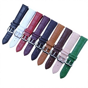 Bracelet de montre en cuir véritable à motif crocodile, style vintage classique, bracelet de remplacement, plusieurs couleurs et tailles pour accessoires - Product Image 3