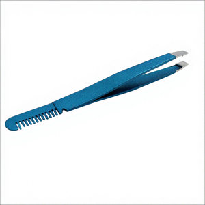 Pinzas para Cejas de Acero Inoxidable Inclinadas Hechas a Mano, Duraderas, con Logotipo Personalizado del Fabricante Directo, Herramienta de Belleza, Marca Personalizada OEM - Product Image 4