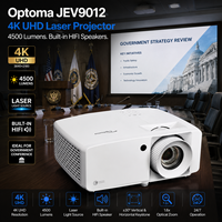 Projecteur laser Optoma JEV9012 4K UHD 4500 lumens pour bureau de direction avec zoom 1,6x et Duracore 30 000h